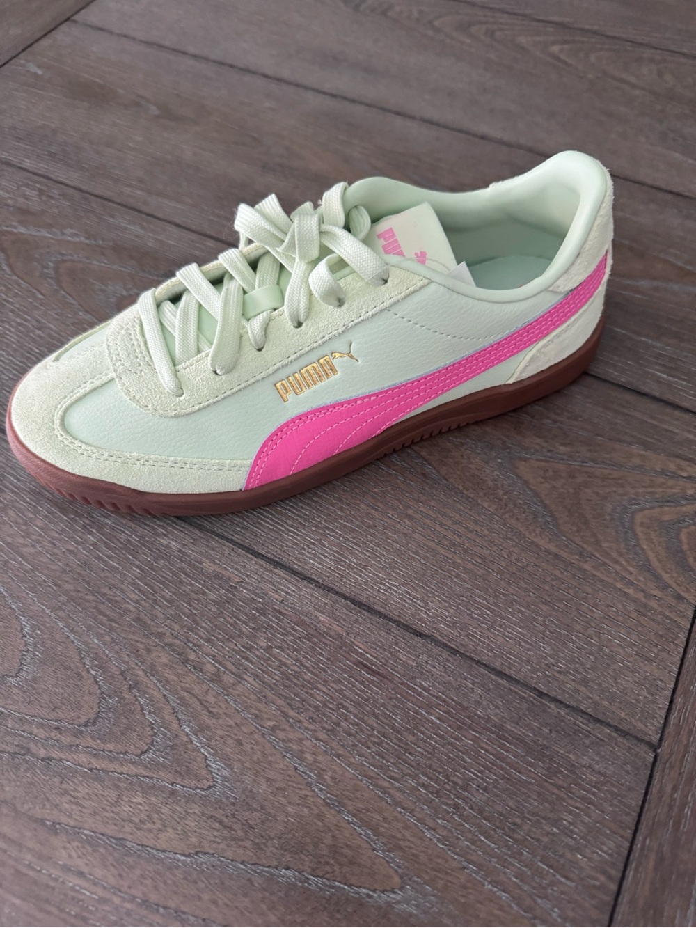 Puma Mint Green & Pink Women's Classic Sneakers